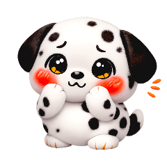 Cute 3D Dalmatian Puppy Chibi