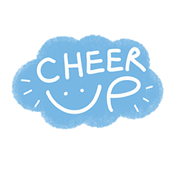 Wording with cute cloud