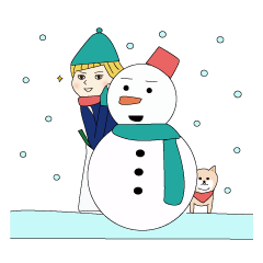 冬のスーさんとハナさん