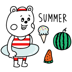 ラクガキ調☆くまフレンズ【夏】