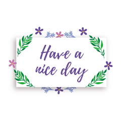 花とカード、日常の挨拶ことば