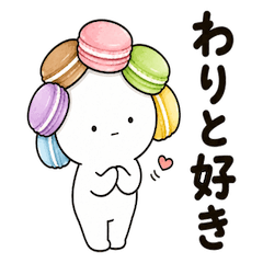 食べ物かぶったゆる無表情くん②