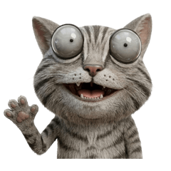 Tabby Cat : Crazy cat