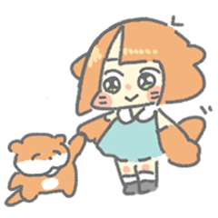 ねもうそとネツメちゃんのスタンプ