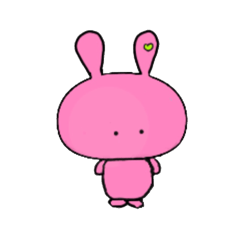 ピンクのうさぎさん！