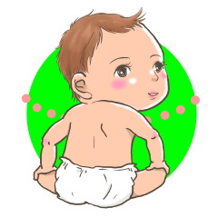 赤子スタンプ。