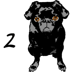 黒パグスタンプ2