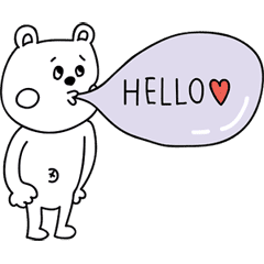 動く!ラクガキ調☆くまカップル