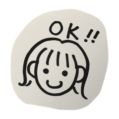 Girl's face stickers