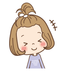 前髪短めな女の子【LINEスタンプの日】BIG
