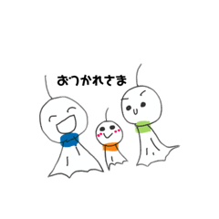 せい太とてるてるスタンプ