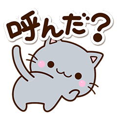 かわいい☆ちび灰色ねこ