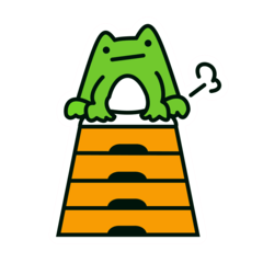 真顔で無言のカエルさん