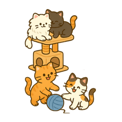 猫、猫、猫、猫。