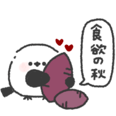 ちびっこシマエナガ◎秋のあいさつ