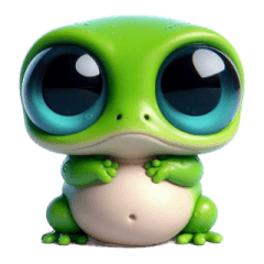 カエルくん、気にしてないフリ