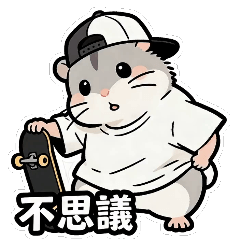 スケートボードハムスター