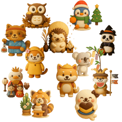 紙粘土動物のコラボイベント12