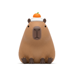 のんびりカピバラさんの癒やしスタンプ