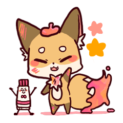 マーブルくんとコンコン画伯