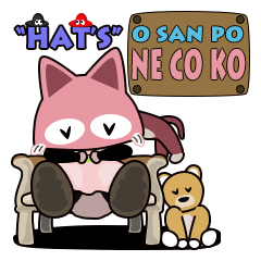 ORI&#039;S STICKER HAT&#039;S &#034;おさんぽ ねここ&#034;