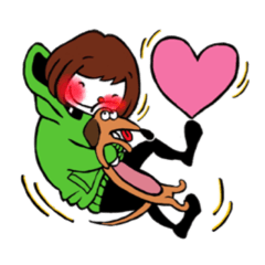 アコちゃんと愛犬モモちゃん