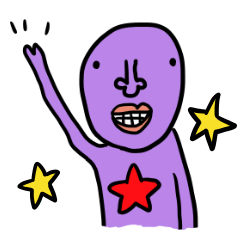 みんな友達スタンプ（白い縁付き文字）