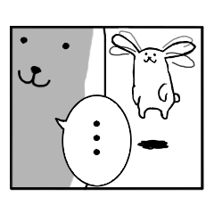 連投漫画1コマねこうさぎ