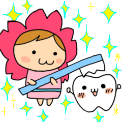 さくみちゃん&歯っぴーくん