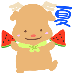 夏のトナカイさんスタンプ