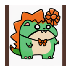 かわいい恐竜の家族の絵 02