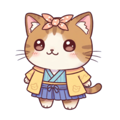 着物姿にキュン♡癒やしの猫ちゃんスタンプ