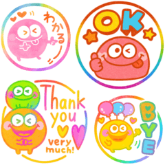 カラフルモンスター♡超かわいいハンコ