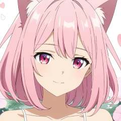 ピンク猫ちゃんの毎日スタンプ