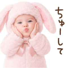 【彼氏に送る】うさぎ着ぐるみ赤ちゃん