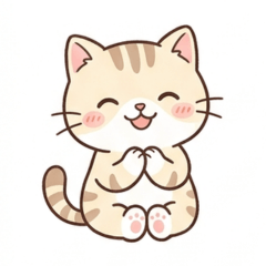 Cute cat stickers meow