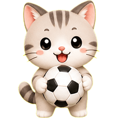 サッカー好きなネコ