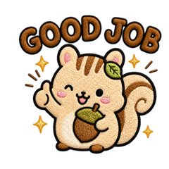 Acorn Squirrel Daily Stickers