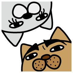 まつげ&まゆげ（ねこ）