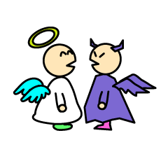 かわいい天使くんと悪魔くん