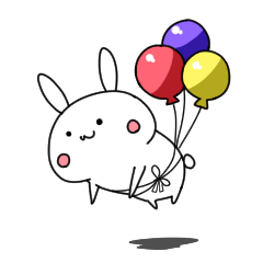 気軽に使えるうさぎさんスタンプ