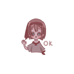 体操着を着た女の子が喋るスタンプ