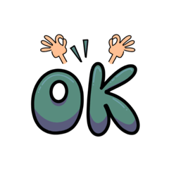 シンプルに文字で伝える。全7色〜緑〜