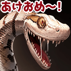 【祝・2025年】あけおめ蛇スタンプ【巳年】