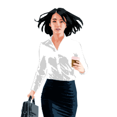 働く女性01 - 表情編