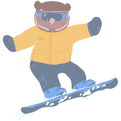 Snowboarder Bear