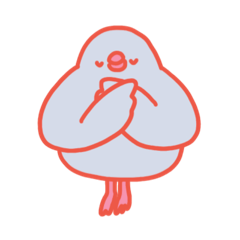 体で表現する白文鳥(ドライアイ対応済み)