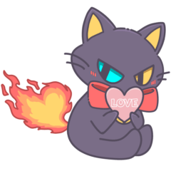 メラメラしっぽ猫・ほむら。