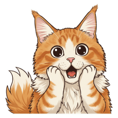 ★かわいいメインクーン猫のステッカー★