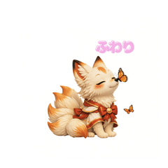 もふもふ♡九尾の狐のかわいいスタンプ